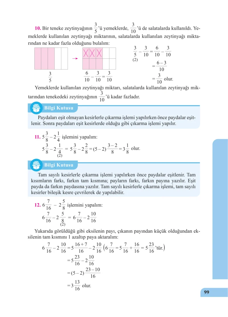 5. Sınıf Matematik Ders Kitabı Cevapları Özgün Yayınları Sayfa 99