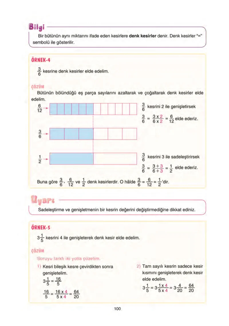 5. Sınıf Matematik Ders Kitabı Cevapları Tuna Yayınları Sayfa 100