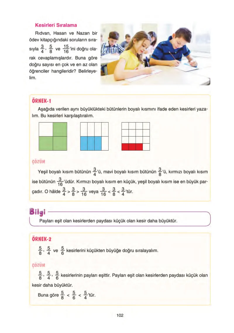 5. Sınıf Matematik Ders Kitabı Cevapları Tuna Yayınları Sayfa 102