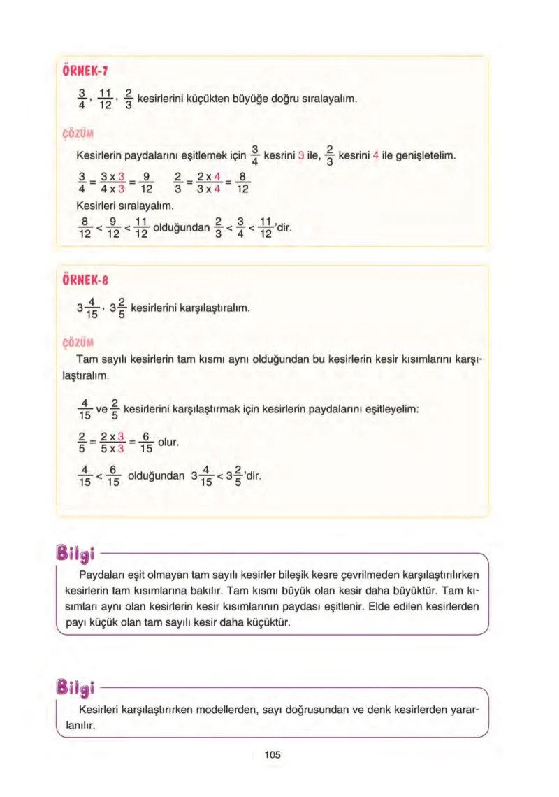 5. Sınıf Matematik Ders Kitabı Cevapları Tuna Yayınları Sayfa 105