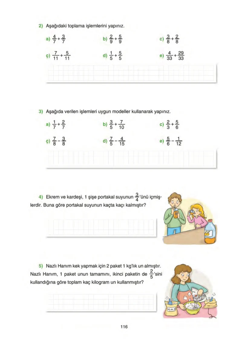 5. Sınıf Matematik Ders Kitabı Cevapları Tuna Yayınları Sayfa 116