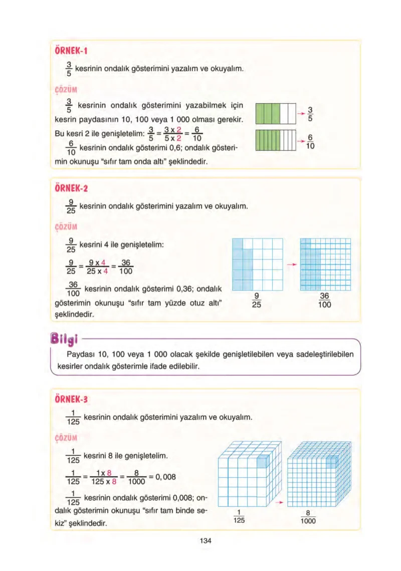 5. Sınıf Matematik Ders Kitabı Cevapları Tuna Yayınları Sayfa 134
