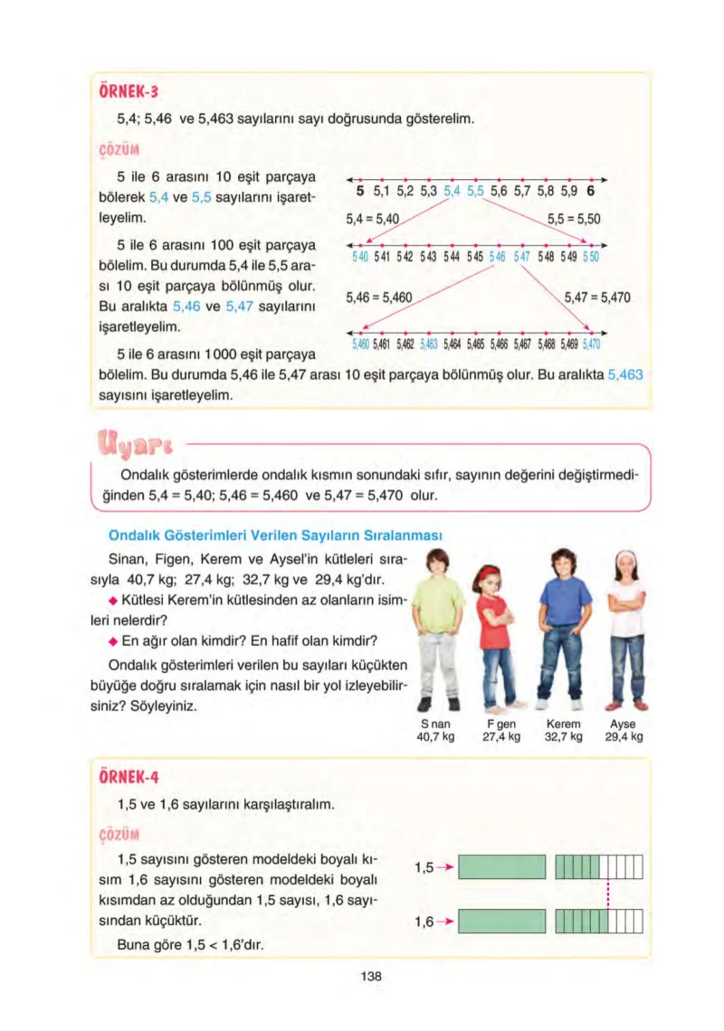 5. Sınıf Matematik Ders Kitabı Cevapları Tuna Yayınları Sayfa 138