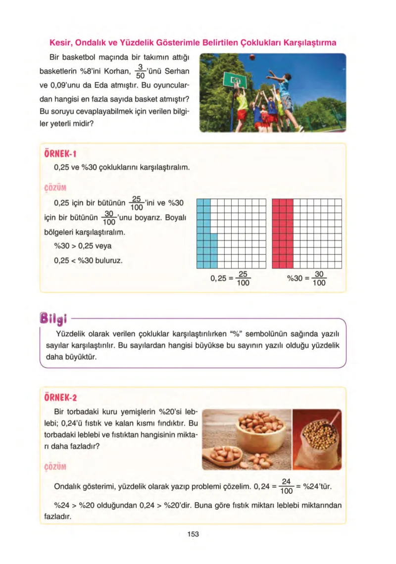 5. Sınıf Matematik Ders Kitabı Cevapları Tuna Yayınları Sayfa 153
