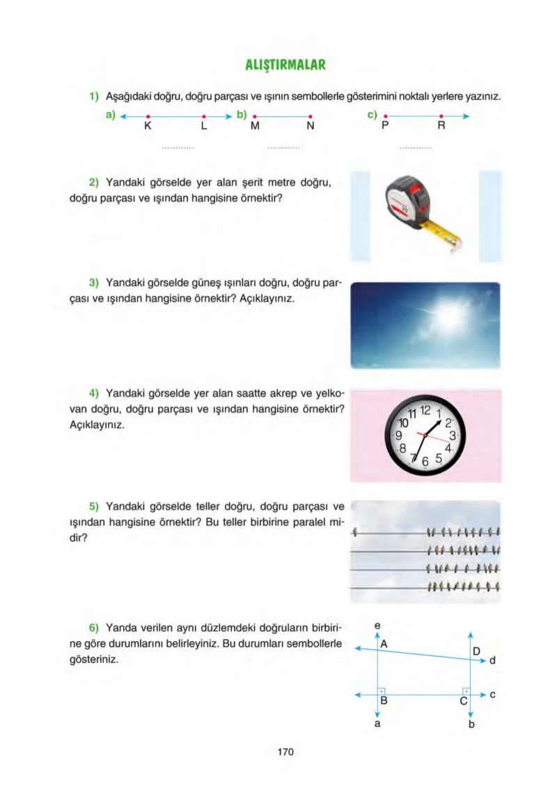 5. Sınıf Matematik Ders Kitabı Cevapları Tuna Yayınları Sayfa 170