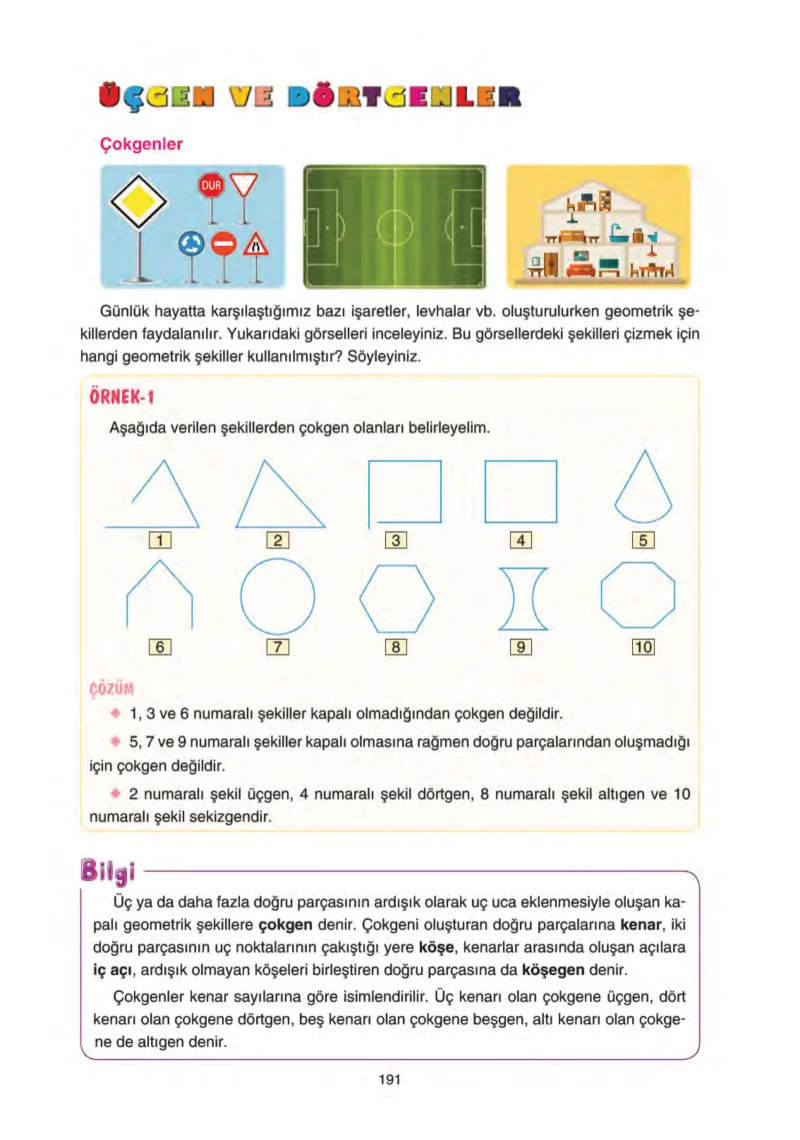 5. Sınıf Matematik Ders Kitabı Cevapları Tuna Yayınları Sayfa 191