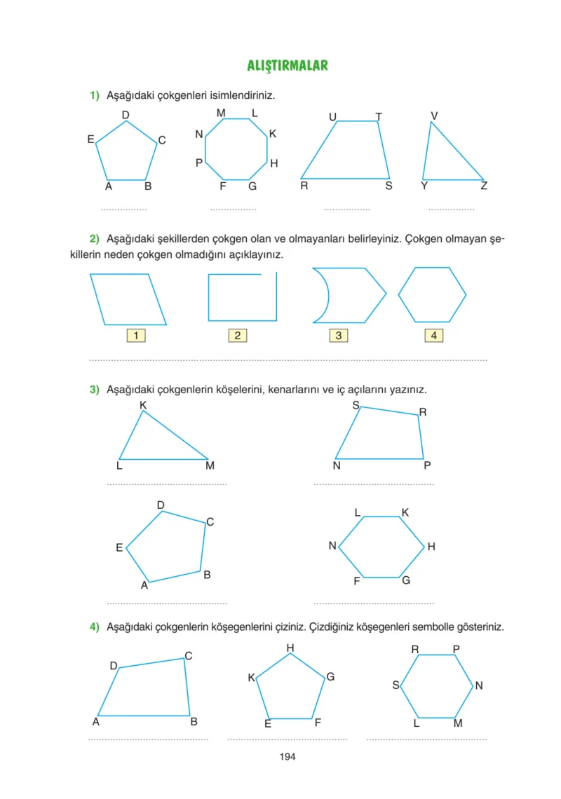 5. Sınıf Matematik Ders Kitabı Cevapları Tuna Yayınları Sayfa 194