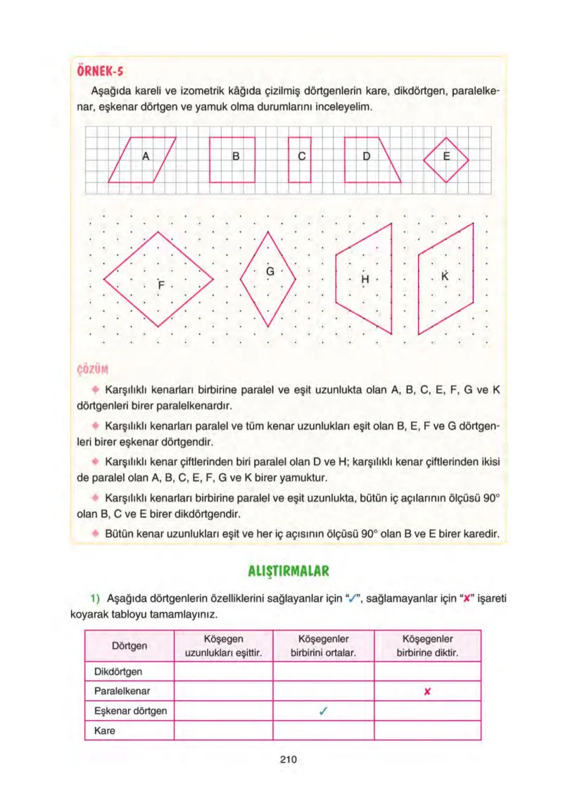 5. Sınıf Matematik Ders Kitabı Cevapları Tuna Yayınları Sayfa 210