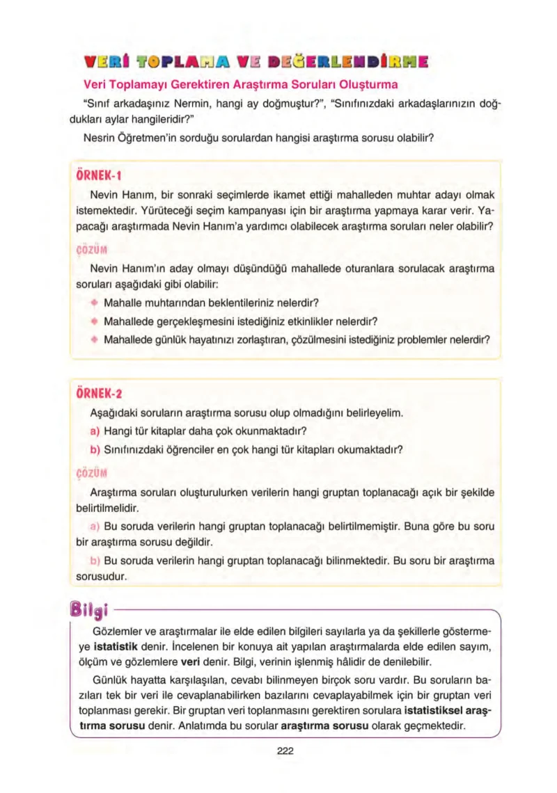 5. Sınıf Matematik Ders Kitabı Cevapları Tuna Yayınları Sayfa 222