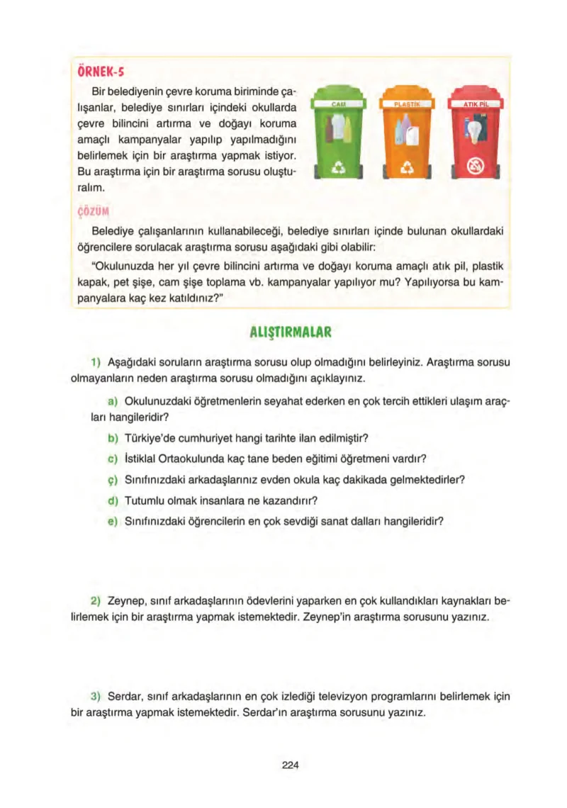 5. Sınıf Matematik Ders Kitabı Cevapları Tuna Yayınları Sayfa 224