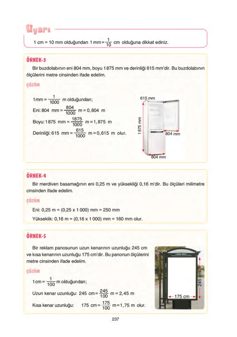 5. Sınıf Matematik Ders Kitabı Cevapları Tuna Yayınları Sayfa 237