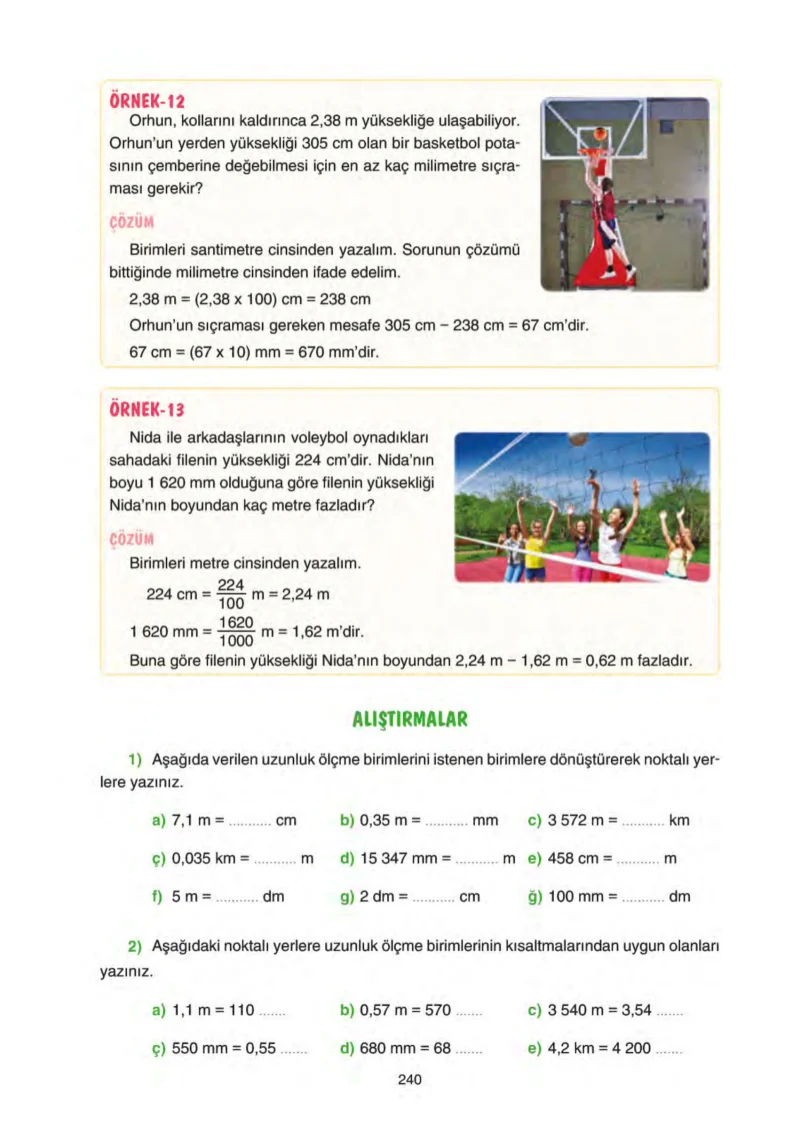 5. Sınıf Matematik Ders Kitabı Cevapları Tuna Yayınları Sayfa 240
