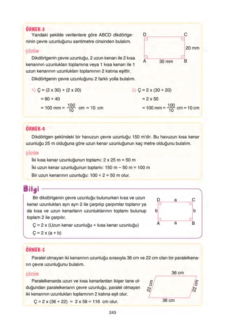 5. Sınıf Matematik Ders Kitabı Cevapları Tuna Yayınları Sayfa 243