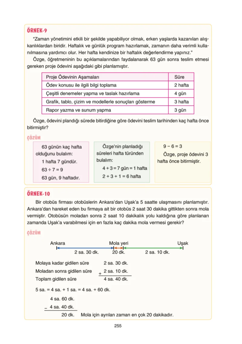 5. Sınıf Matematik Ders Kitabı Cevapları Tuna Yayınları Sayfa 255