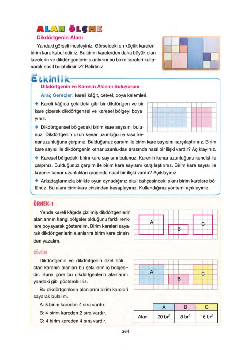 5. Sınıf Matematik Ders Kitabı Cevapları Tuna Yayınları Sayfa 264