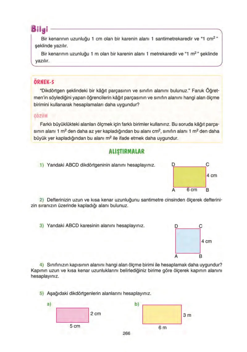 5. Sınıf Matematik Ders Kitabı Cevapları Tuna Yayınları Sayfa 266