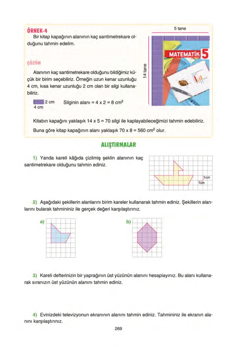 5. Sınıf Matematik Ders Kitabı Cevapları Tuna Yayınları Sayfa 269