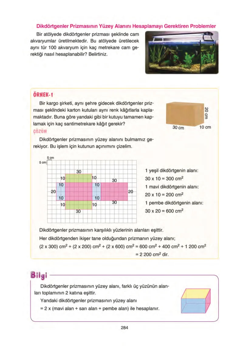 5. Sınıf Matematik Ders Kitabı Cevapları Tuna Yayınları Sayfa 284