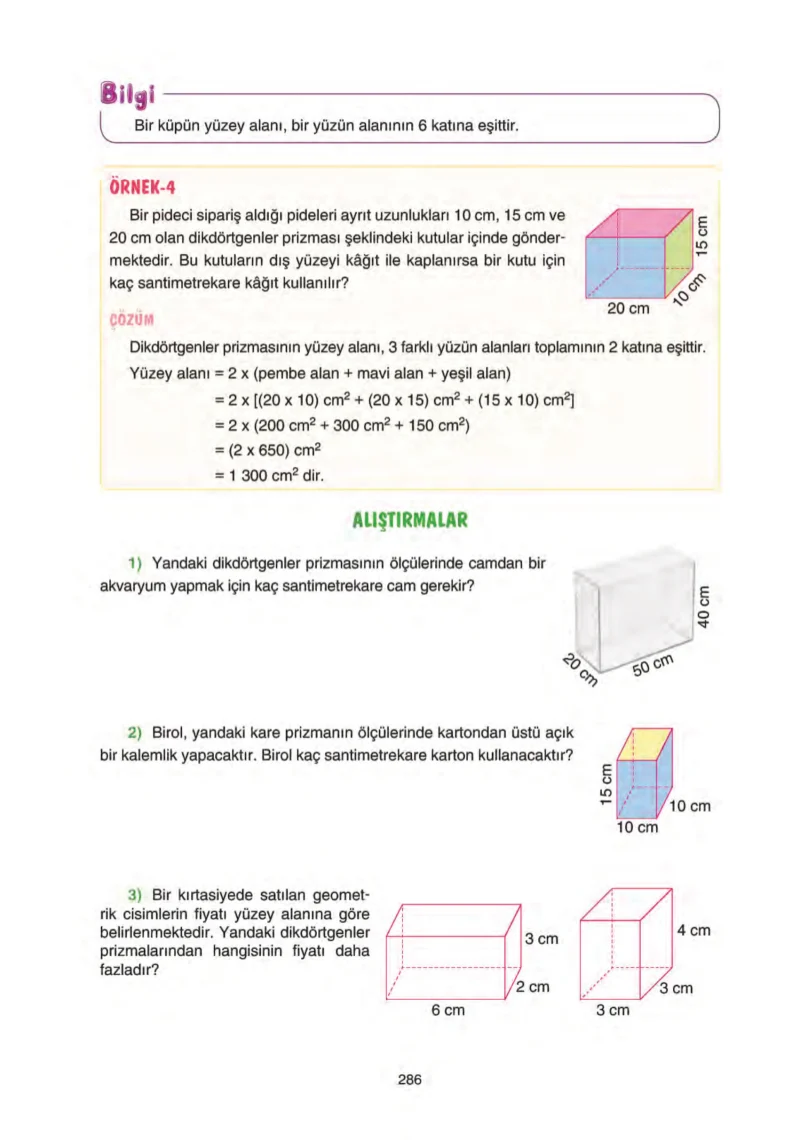 5. Sınıf Matematik Ders Kitabı Cevapları Tuna Yayınları Sayfa 286