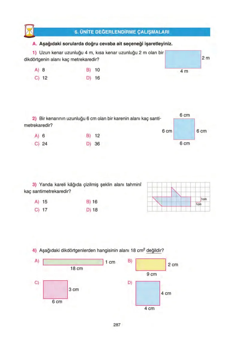 5. Sınıf Matematik Ders Kitabı Cevapları Tuna Yayınları Sayfa 287