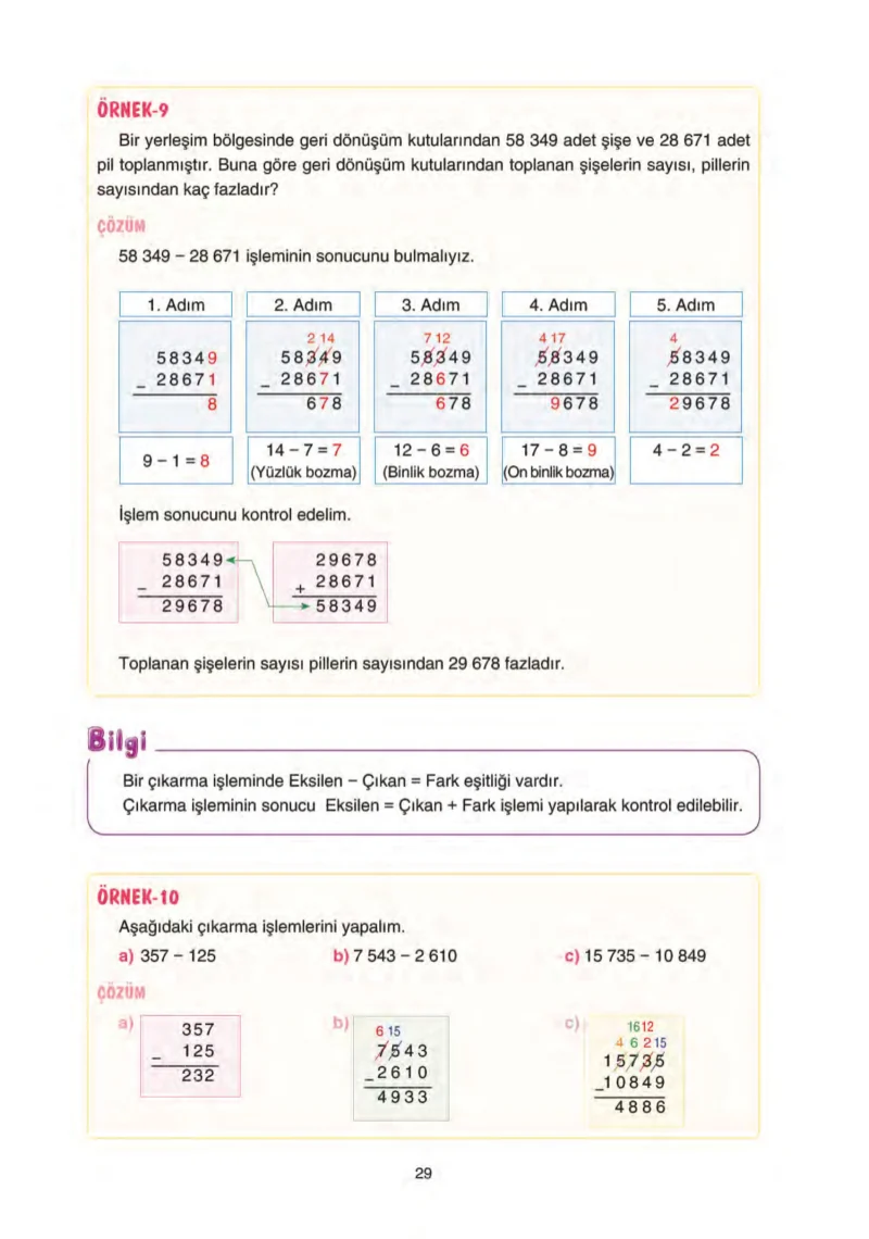 5. Sınıf Matematik Ders Kitabı Cevapları Tuna Yayınları Sayfa 29