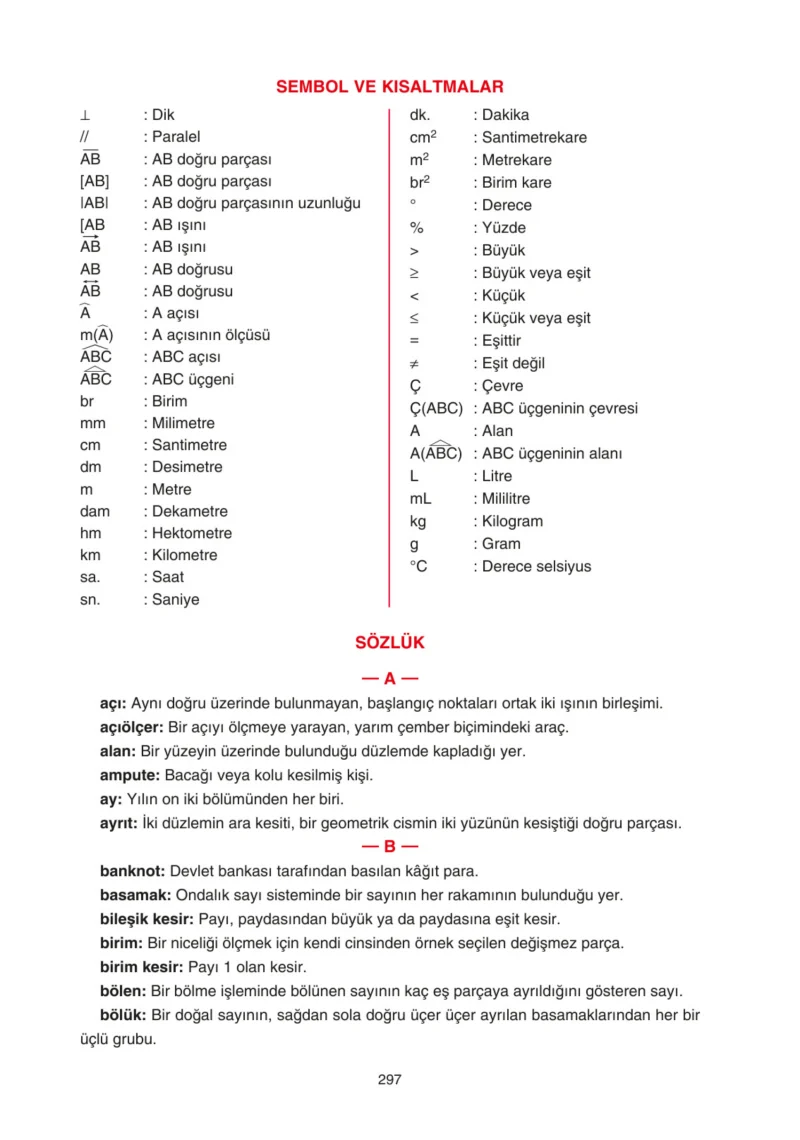 5. Sınıf Matematik Ders Kitabı Cevapları Tuna Yayınları Sayfa 297