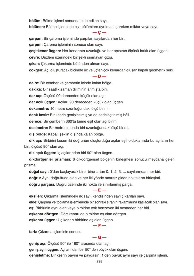 5. Sınıf Matematik Ders Kitabı Cevapları Tuna Yayınları Sayfa 298