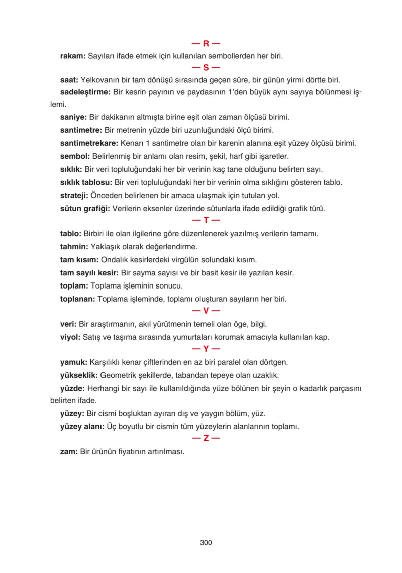 5. Sınıf Matematik Ders Kitabı Cevapları Tuna Yayınları Sayfa 300
