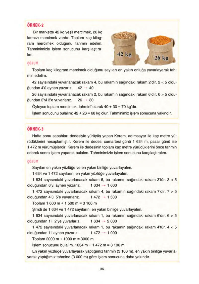 5. Sınıf Matematik Ders Kitabı Cevapları Tuna Yayınları Sayfa 36