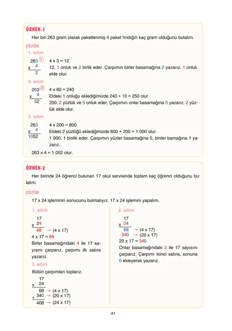 5. Sınıf Matematik Ders Kitabı Cevapları Tuna Yayınları Sayfa 41