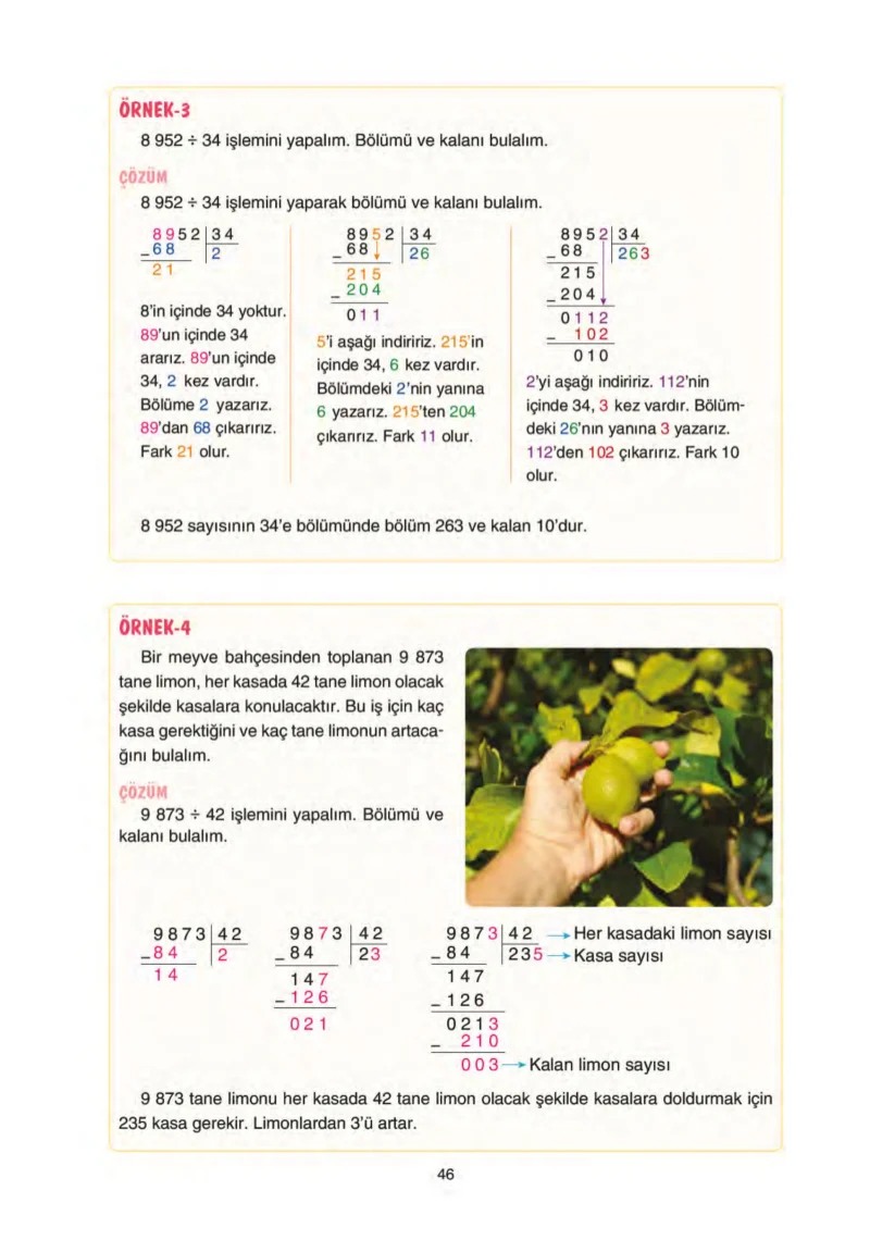 5. Sınıf Matematik Ders Kitabı Cevapları Tuna Yayınları Sayfa 46