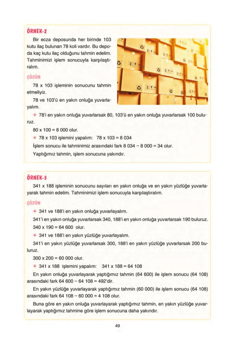5. Sınıf Matematik Ders Kitabı Cevapları Tuna Yayınları Sayfa 49