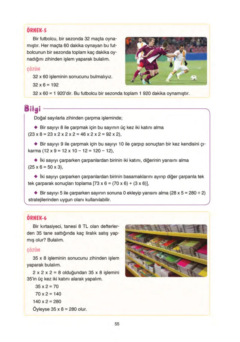 5. Sınıf Matematik Ders Kitabı Cevapları Tuna Yayınları Sayfa 55