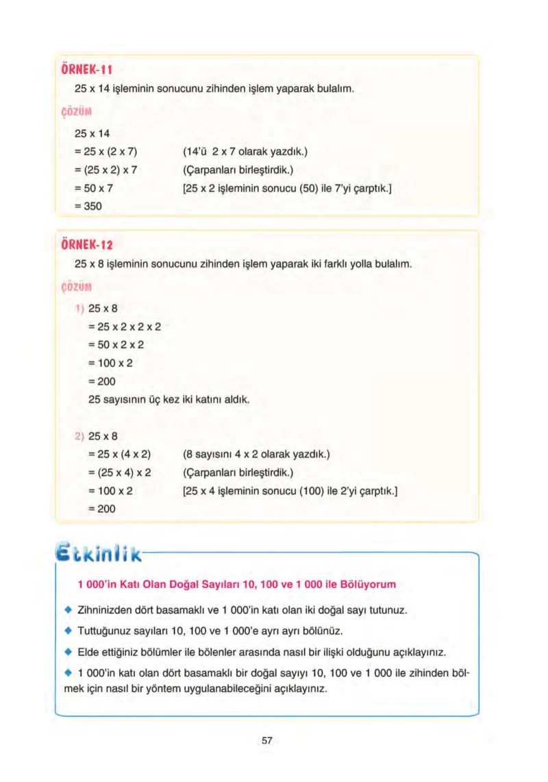 5. Sınıf Matematik Ders Kitabı Cevapları Tuna Yayınları Sayfa 57