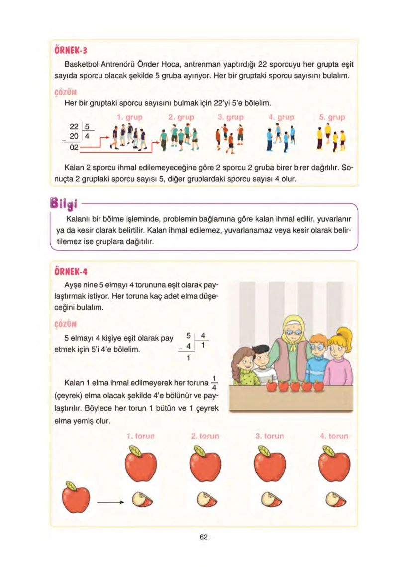 5. Sınıf Matematik Ders Kitabı Cevapları Tuna Yayınları Sayfa 62