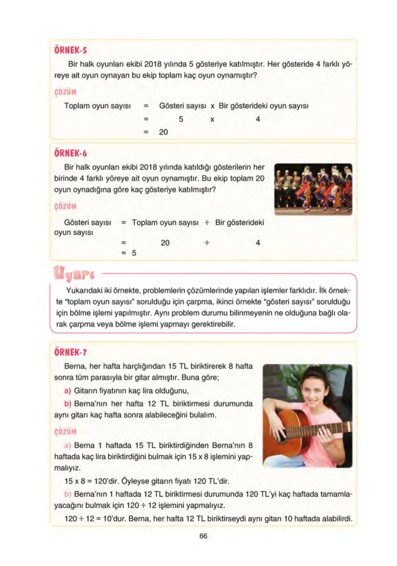 5. Sınıf Matematik Ders Kitabı Cevapları Tuna Yayınları Sayfa 66