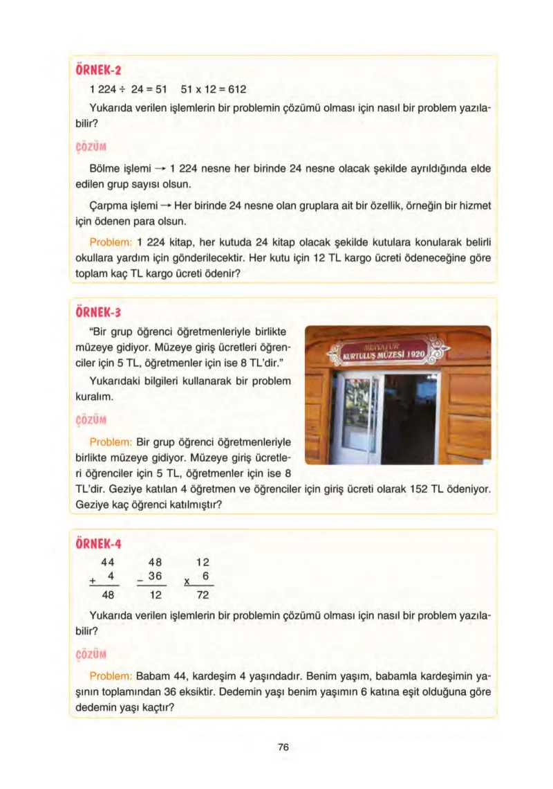 5. Sınıf Matematik Ders Kitabı Cevapları Tuna Yayınları Sayfa 76