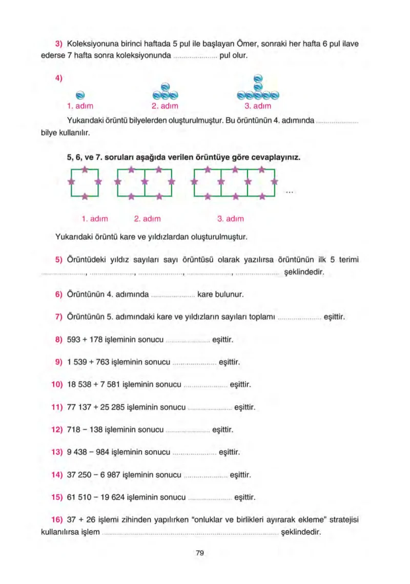 5. Sınıf Matematik Ders Kitabı Cevapları Tuna Yayınları Sayfa 79