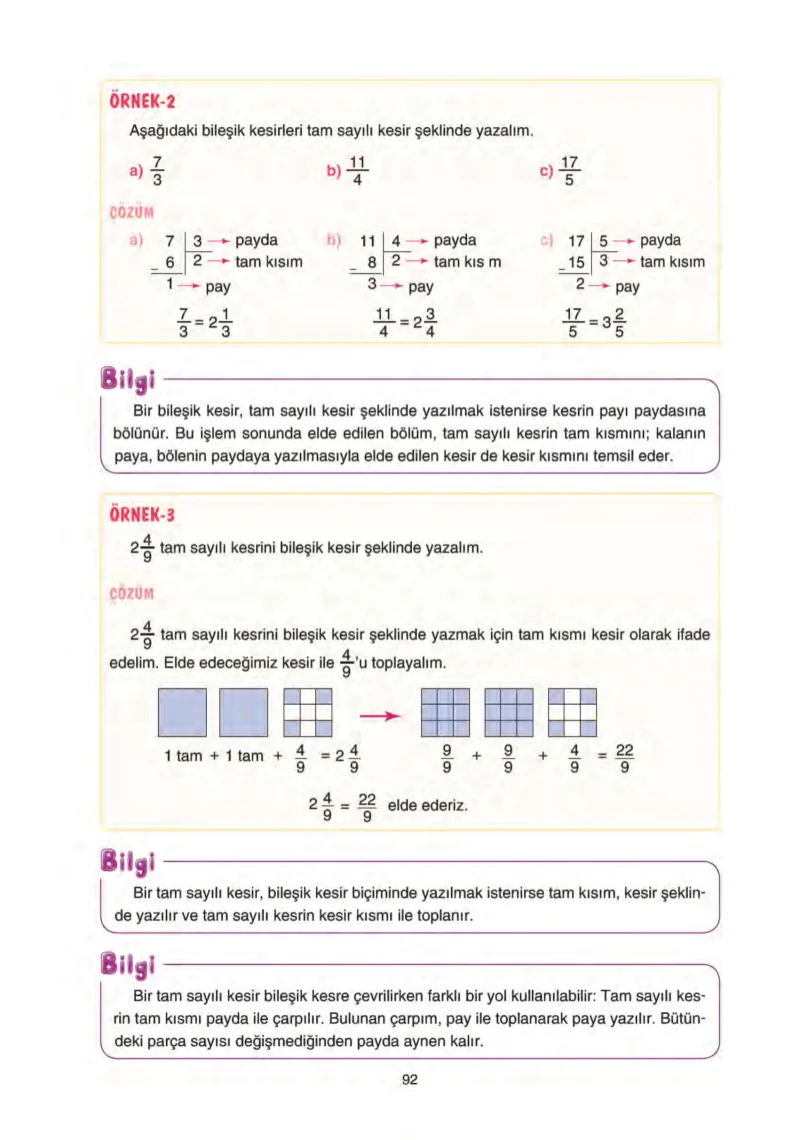 5. Sınıf Matematik Ders Kitabı Cevapları Tuna Yayınları Sayfa 92