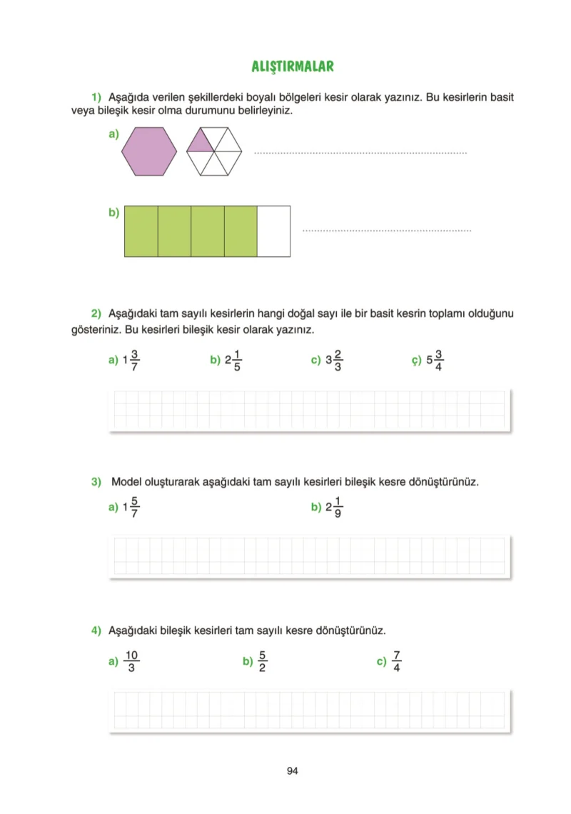 5. Sınıf Matematik Ders Kitabı Cevapları Tuna Yayınları Sayfa 94