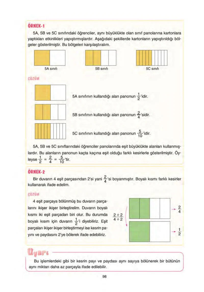 5. Sınıf Matematik Ders Kitabı Cevapları Tuna Yayınları Sayfa 98