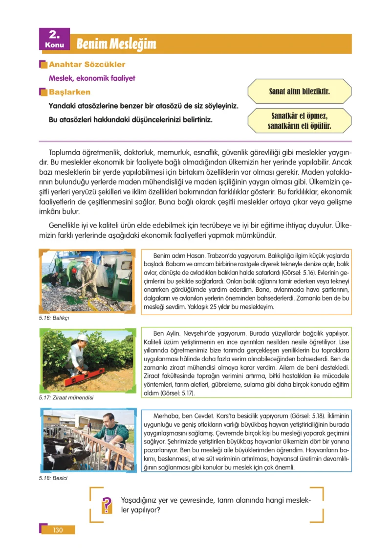 5. Sınıf Sosyal Bilgiler Ders Kitabı Cevapları E Kare Yayınları Sayfa 130