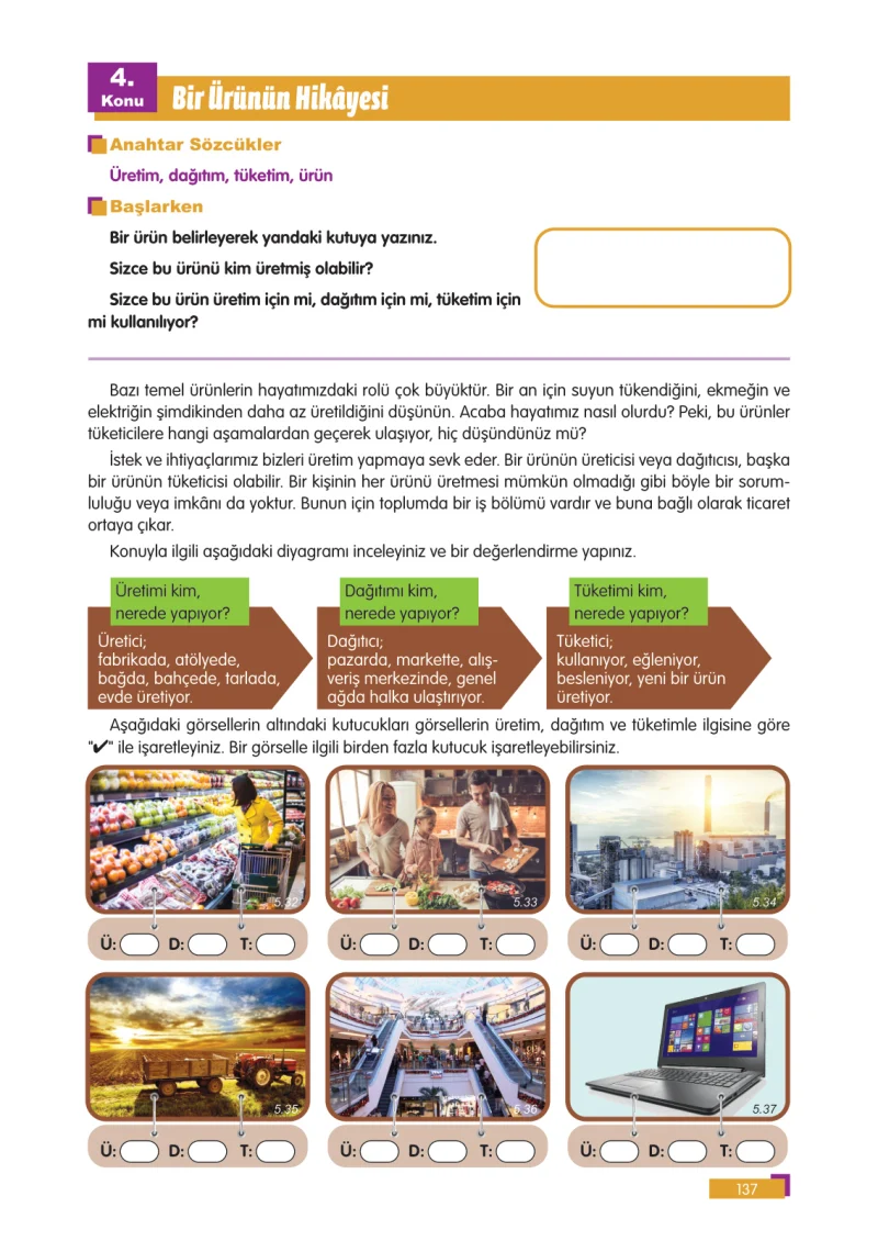 5. Sınıf Sosyal Bilgiler Ders Kitabı Cevapları E Kare Yayınları Sayfa 137