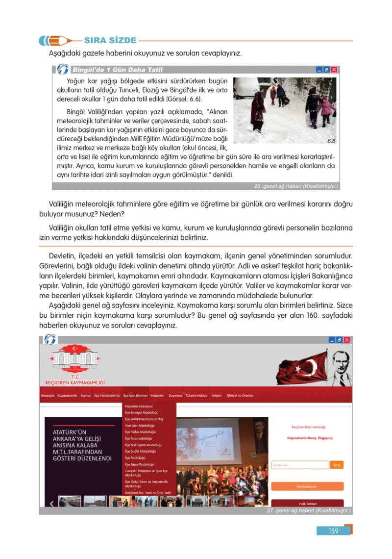 5. Sınıf Sosyal Bilgiler Ders Kitabı Cevapları E Kare Yayınları Sayfa 159