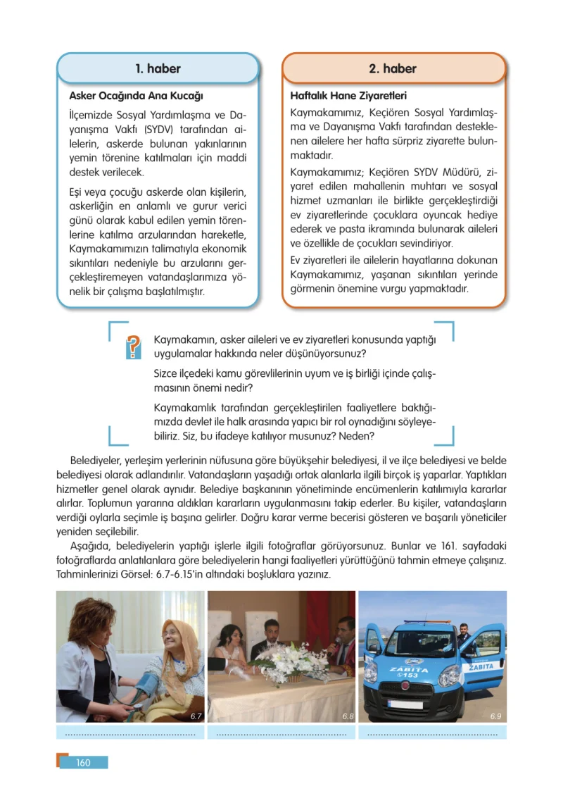5. Sınıf Sosyal Bilgiler Ders Kitabı Cevapları E Kare Yayınları Sayfa 160