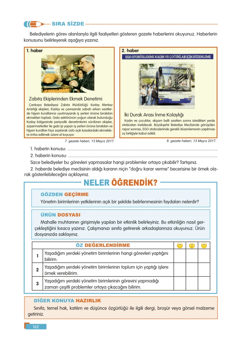5. Sınıf Sosyal Bilgiler Ders Kitabı Cevapları E Kare Yayınları Sayfa 162