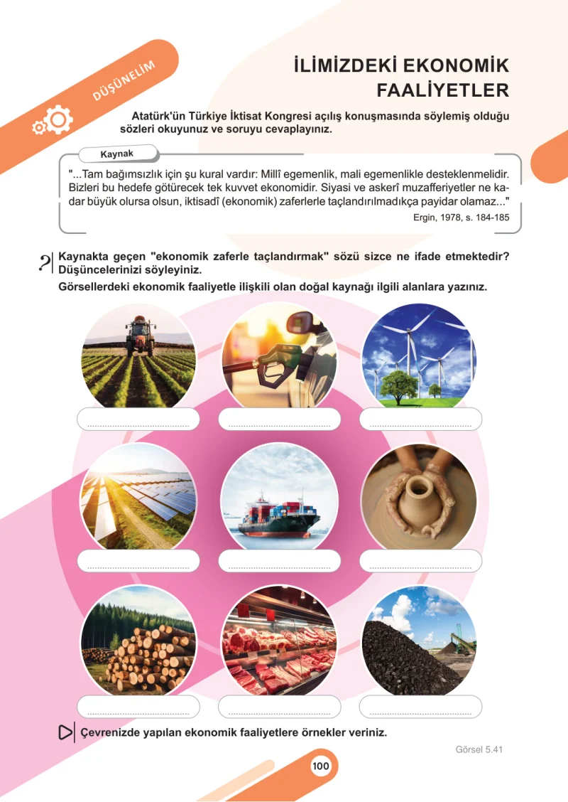 5. Sınıf Sosyal Bilgiler Ders Kitabı Cevapları Meb Yayınları 2. Kitap Sayfa 100