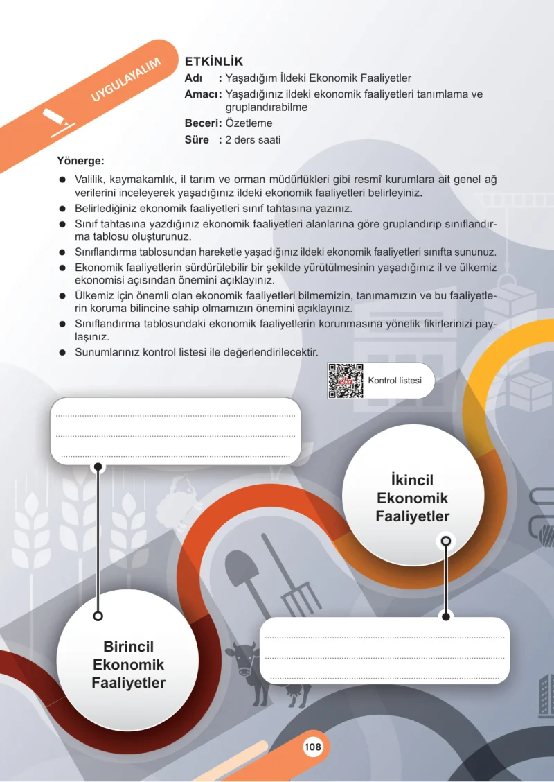 5. Sınıf Sosyal Bilgiler Ders Kitabı Cevapları Meb Yayınları 2. Kitap Sayfa 108