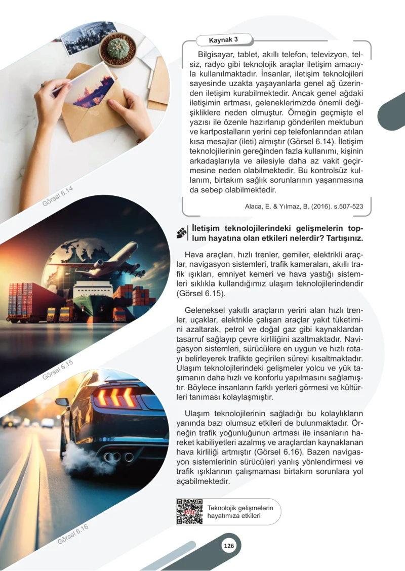 5. Sınıf Sosyal Bilgiler Ders Kitabı Cevapları Meb Yayınları 2. Kitap Sayfa 126