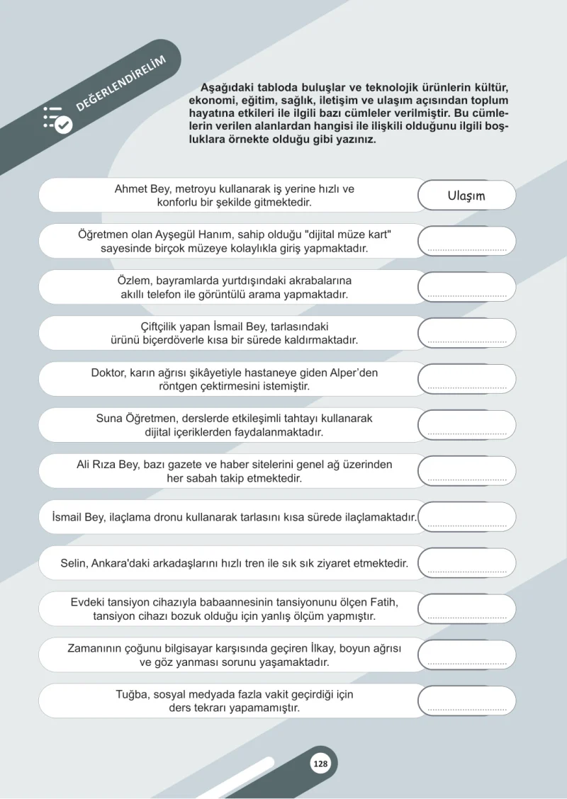 5. Sınıf Sosyal Bilgiler Ders Kitabı Cevapları Meb Yayınları 2. Kitap Sayfa 128